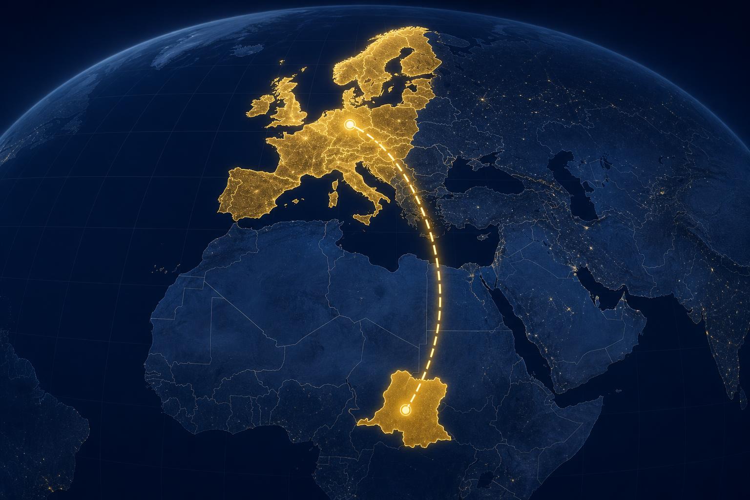 Trade corridor Europe to Democratic Republic of Congo